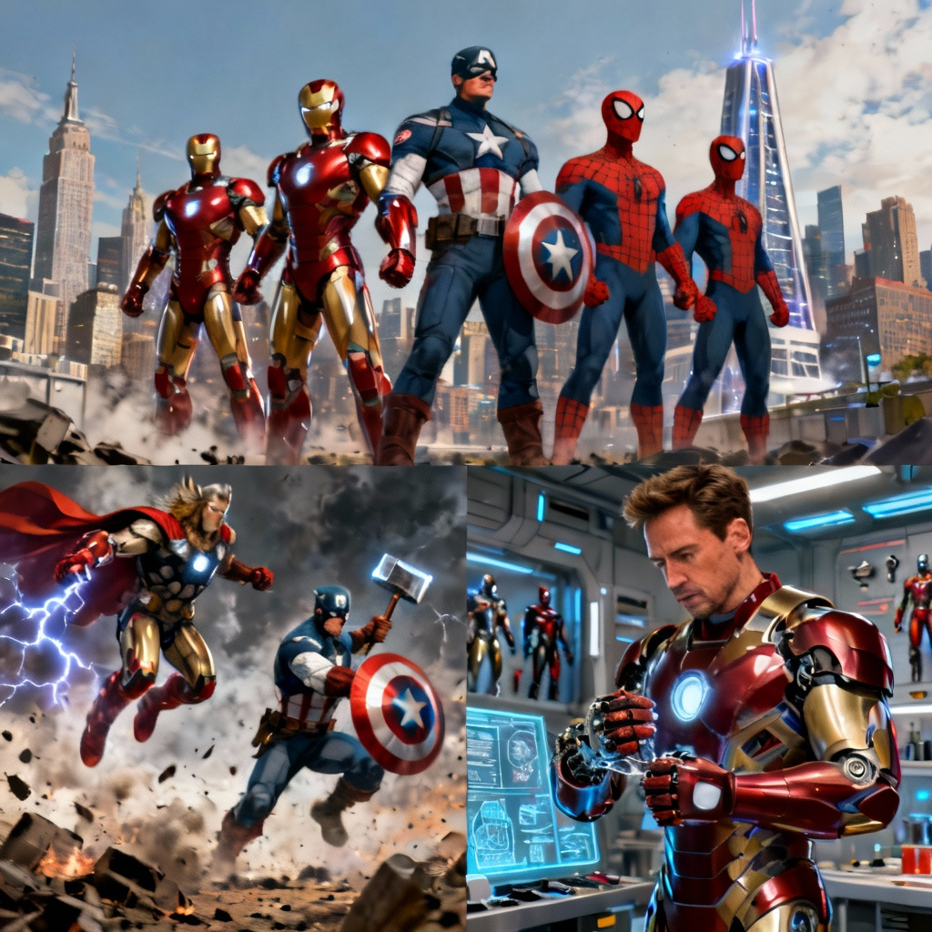 Marvel superheroes lineup