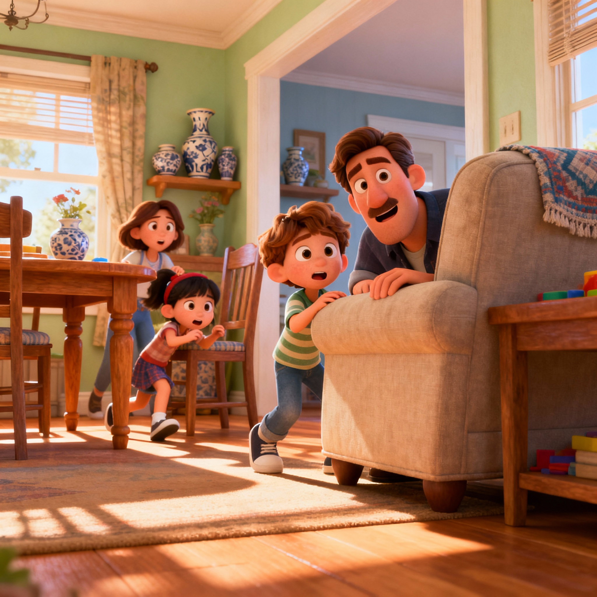 3D 躲貓貓：誰是爸爸 - 讓孩子們沉浸數小時的遊戲