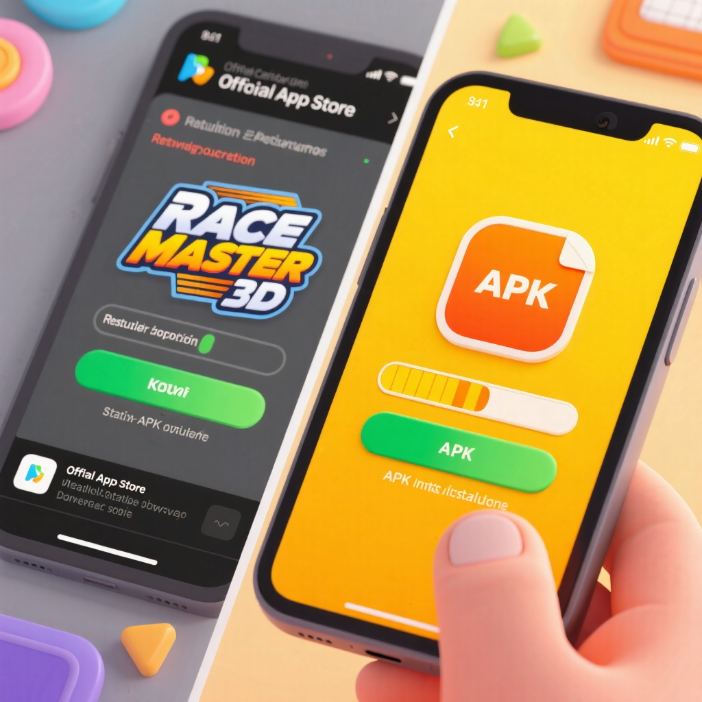 Race Master 3Dのバリアントを使ってトラックの障害を克服する方法