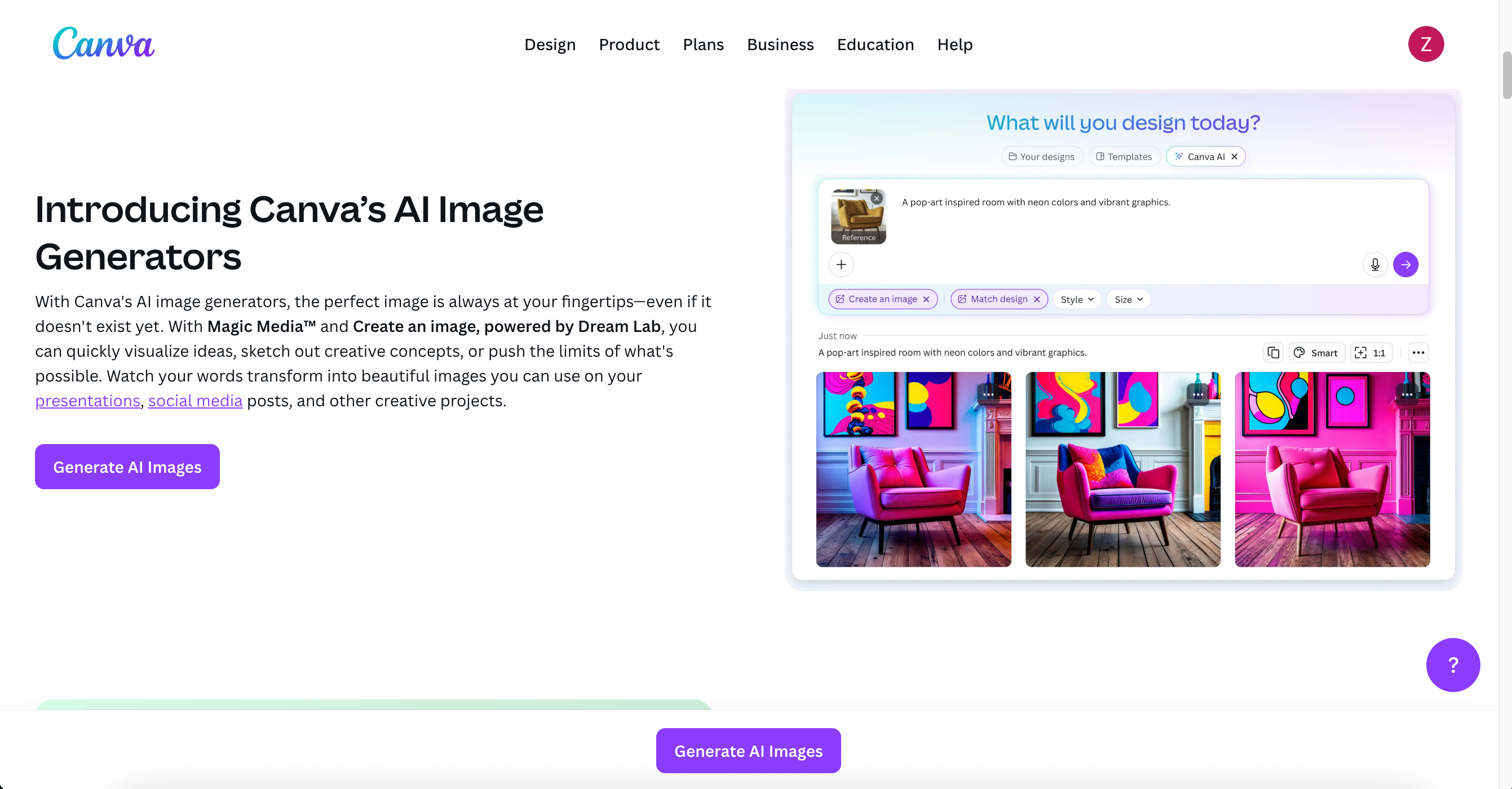 An introduction to using Canva for AI image generation