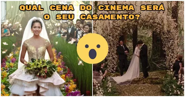 Qual cena ic&ocirc;nica de casamento do cinema ser&aacute; parecida com o seu casamento?