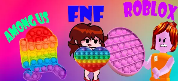 &iquest;Eres AMONG US pop it, FNF pop it o ROBLOX pop it? Elige un color para averiguarlo