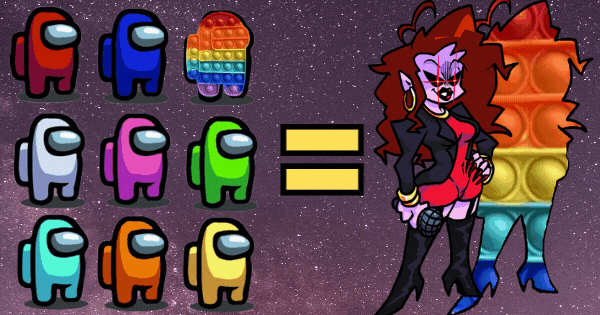 Elije un color de AMONG US y te diremos qu&eacute; combo de personajes de FNF + POP IT te representa