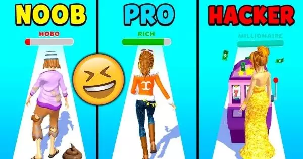 Are You NOOB vs PRO vs HACKER in Run Rich 3D?