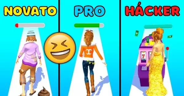 &iquest;Eres un NOVATO vs PROFESIONAL vs HACKER en Run Rich 3D?