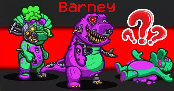 Would You Survive In The Scary Barney Mod In Among Us?