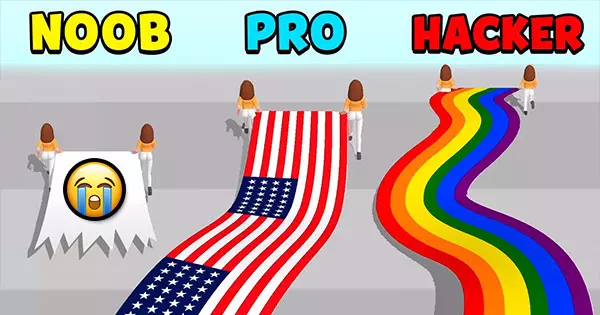 Are You NOOB VS PRO VS HACKER In Flag Painters?