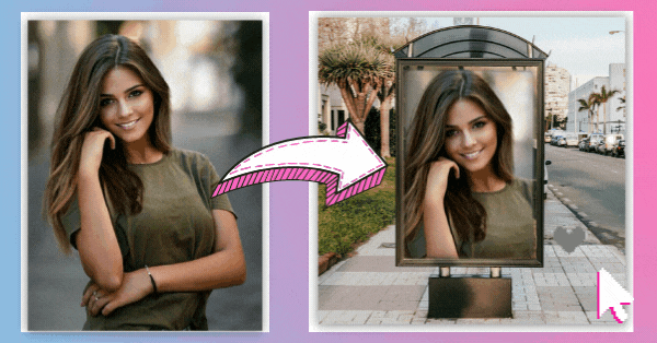 Coloque Sua Linda Foto No Quadro De Avisos Da Cabine De &Ocirc;nibus! Experimente Esse Efeito Super Realista!