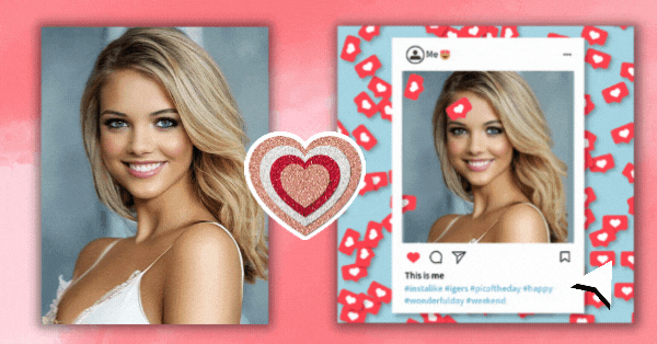 Uau! Coloque Sua Linda Foto Neste Quadro Especial Do Instagram! Bonito e Gratuito!