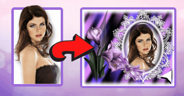 Use Our Pure Lily Flower Photo Frame To Create Your Queen Portrait! Totally Free!