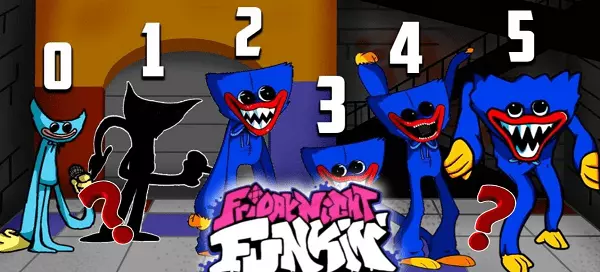 你在星期五之夜的Funkin遊戲中，哪一個Huggy Wuggy階段是你的專業？