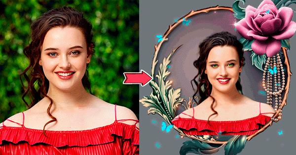 Get Your Flower Portrait With butterflies Here!|Free Filter