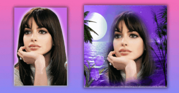 Stunning Moon And Sea Scenery Photo Frame | Get It Online For Free!