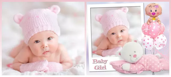 Ajoutez Votre B&eacute;b&eacute; Fille Dans Cet Adorable Album Rose!