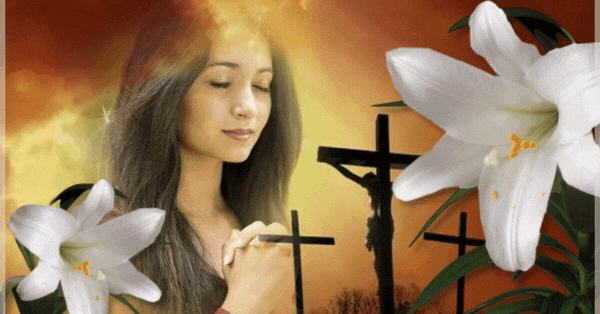 Blessed Cross And White Flowers Frame | Create Yours To Show Love And Faith!