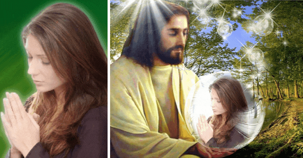 Bete f&uuml;r dein sch&ouml;nes Portr&auml;t im Kristallkugel-Rahmen! Erstelle dein Portr&auml;t kostenlos!