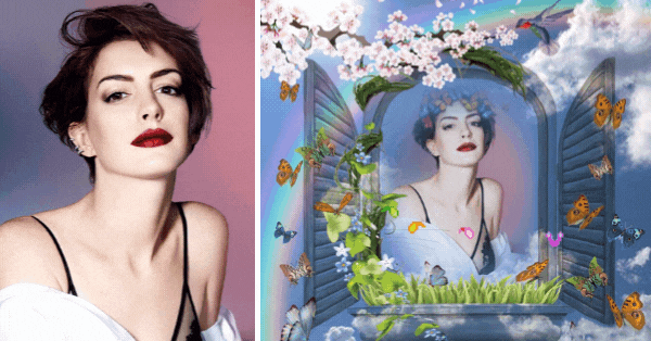 Free Butterfly Frame | Create Your Gorgeous Photo With A Spring Flowers Window Now!