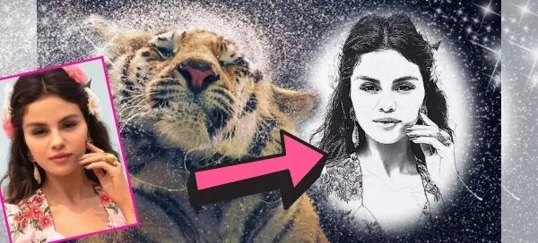 🐯This Tiger Turns Your Photo Into A Breathtaking Sketch Surrounded By Water Droplets!