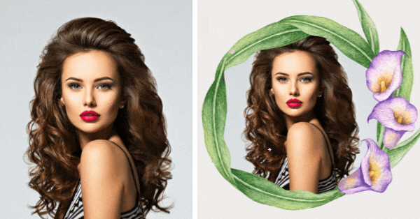 Create Your Unique Flower Photo Frame For Free With Your Stunning Portrait!