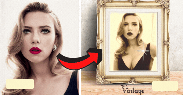 Vintage Golden Photo Frame | Transform Your Photo Online For Free!