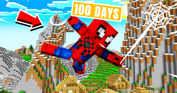 Would You Survive 100 Days In Minecraft City As Spiderman?
