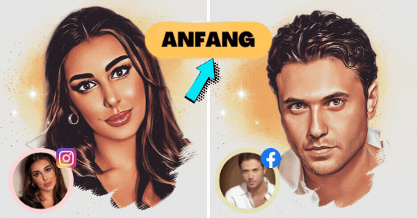 Erstelle dein Karikatur-Kunstwerk Foto jetzt kostenlos.