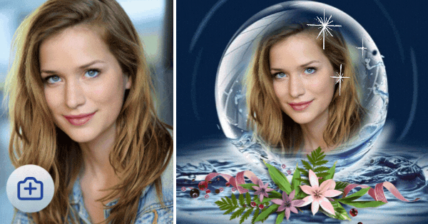 Efeito De Foto De Bolha | Brilhe Com Este Efeito De Foto De Bolha De &Aacute;gua Cristalina Gr&aacute;tis!