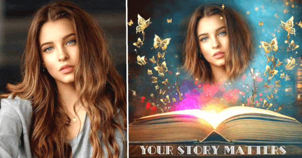 Sua Hist&oacute;ria Importa! Compartilhe Usando Nosso Efeito De Foto De Livro M&aacute;gico Gr&aacute;tis!