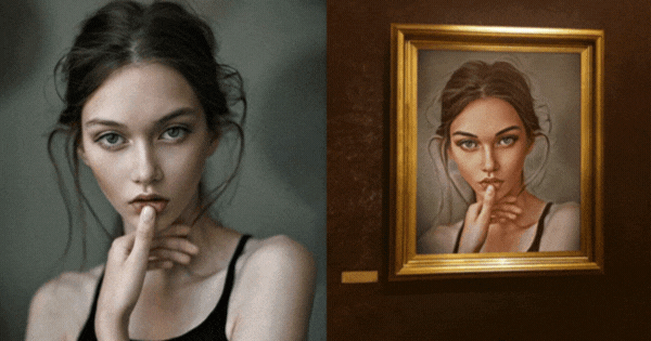 Adicione Seu Retrato Na Moldura