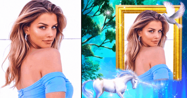 Mythical Unicorn And Magical Forest Photo Effect