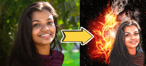 🔥Cartoon Face Filter | Your Photo On This Fire Rose