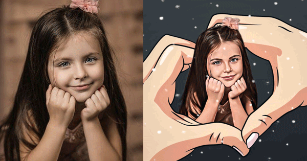 Добавьте свою фотографию в фоторамку Finger Love, чтобы показать свою любовь