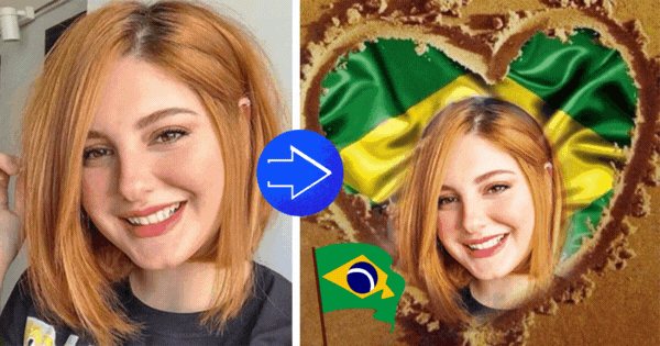 Make Your Awesome Brazil Flag Sand Photo Now!