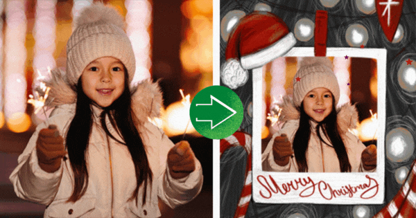 Amazing Christmas Card: Make Your Special Photo And Share It! 🎅🏾