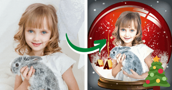 Christmas Snow Globe Effect | Design Your Own Photo Here ❣️