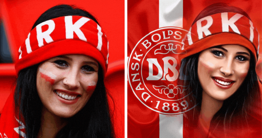 Tegn dit danmarksflag karikatur af FIFA World Cup Qatar 2022!