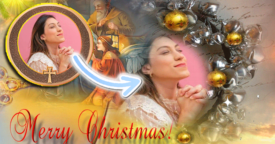 Add Your Photo With This Christian Frame & Merry Christmas