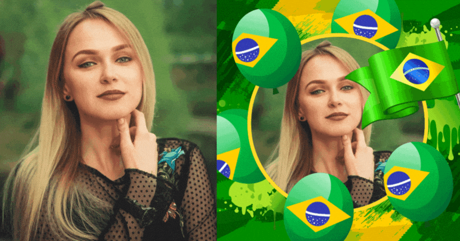 День Республики в Бразилии 💚 Используйте эту рамку, чтобы показать свою любовь