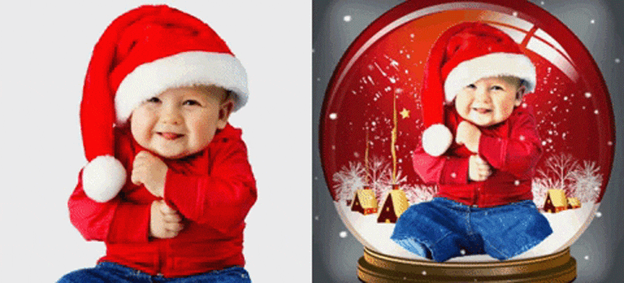 Merry Christmas | Put Your Baby In This Christmas Crystal Ball
