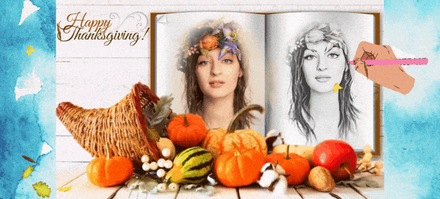 🙏Happy Thanksgiving | Create Your Photo And Sketch For Free