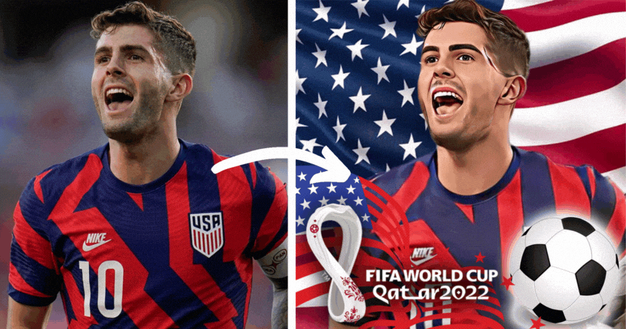 USA Group ⚽️ 2022 FIFA World Cup - New Photo Frame For You!