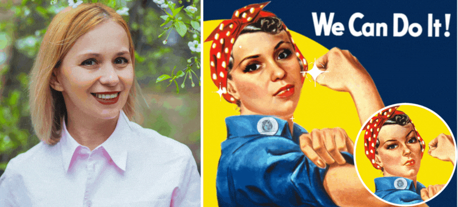 Effetti Unisci-viso | Diventa Rosie La Rivettatrice In Supporto Delle Donne