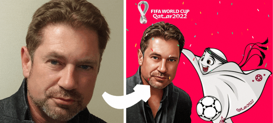 Guarda La Tua Caricatura Con La Mascotte "La'eeb" Della Coppa Del Mondo&trade; FIFA In Qatar