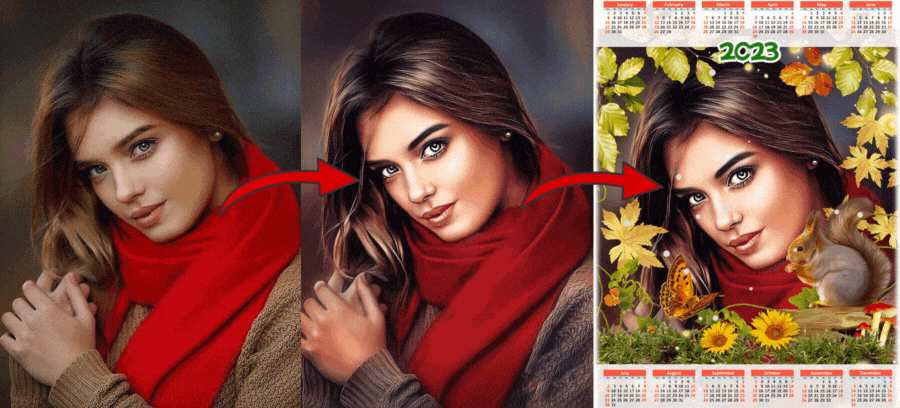 Generate Your Unique 2023 Calendar Photo With This Cartoon-Face Effect