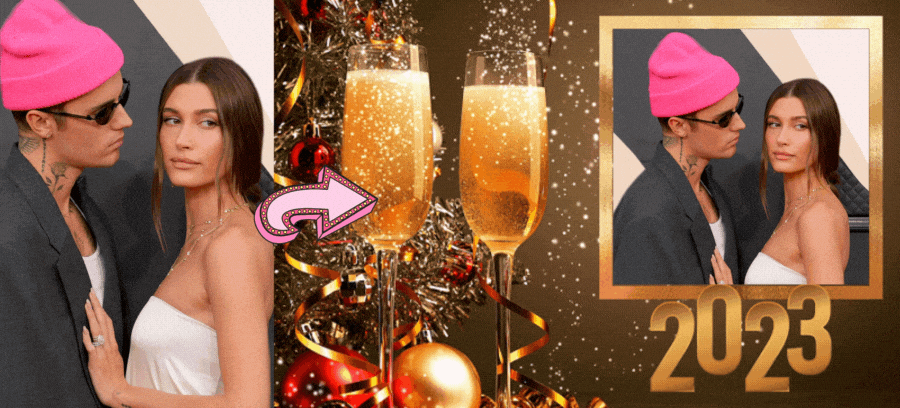 💕 Cheers For Another Year Together! You And Your Partner In This New Year 2023 Frame