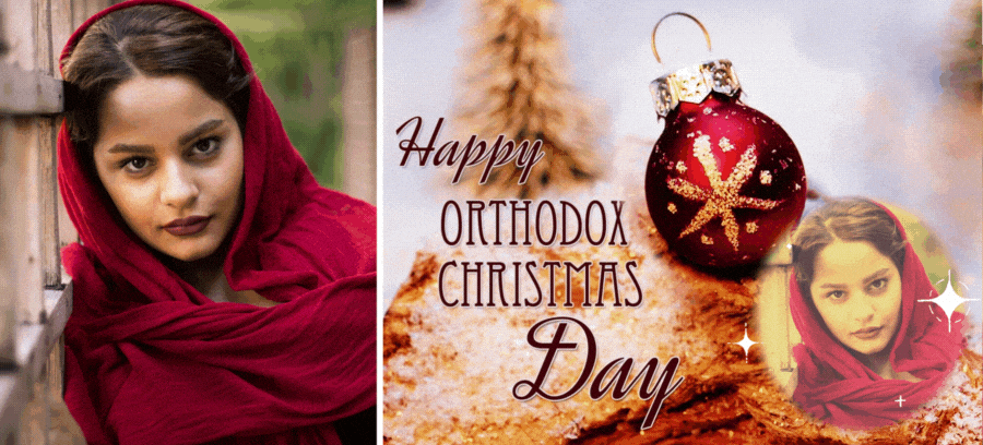 Happy Orthodox Christmas Day - Create Your Vintage Photo