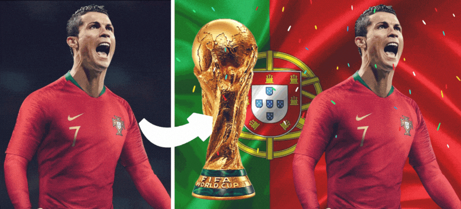 Coloque Sua Foto Junto Com A Bandeira De Portugal Na Copa Do Mundo Em Qatar 2022!