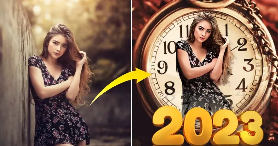 New Year Countdown 2023 |Make Your New Photo With Pocket Watch