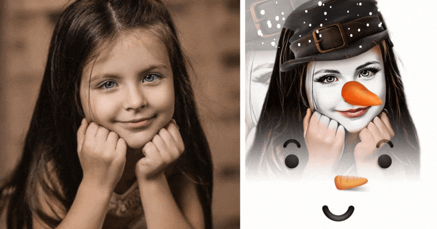 Become A Snowman For The Holidays ⛄️ Funny Filter