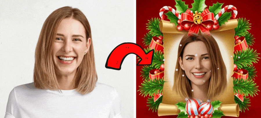 Create Your Disney-Style Portrait In This Amazing Christmas Frame
